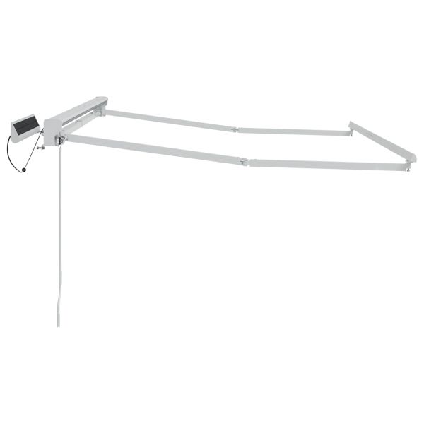 Електрическа разтегателна рамка за сенник Бял 3 x 2 m Стомана