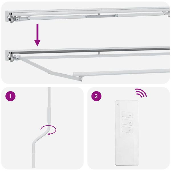 Електрическа разтегателна рамка за сенник Бял 4,5 × 3 m Стомана