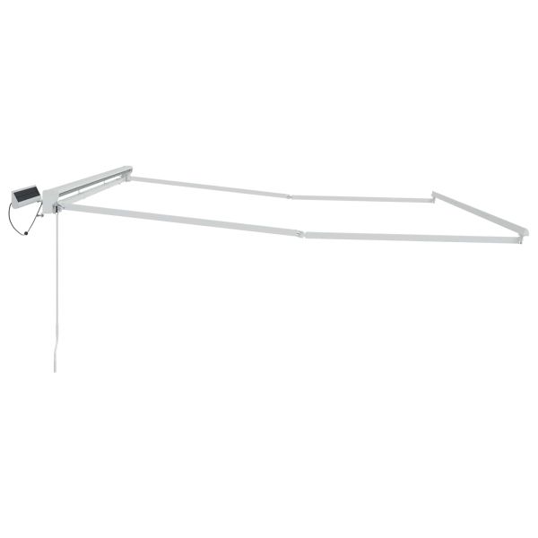 Електрическа разтегателна рамка за сенник Бял 5 x 3 m Стомана