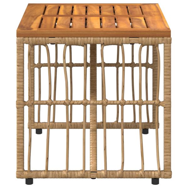 Маса за открито Естествен 80 x 40 x 40 cm Стомана и полиратан