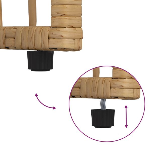 Маса за открито Естествен 80 x 40 x 40 cm Стомана и полиратан