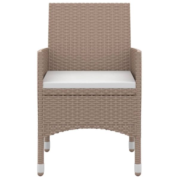 Градински комплект с възглавници 5 части полиратан и стъкло