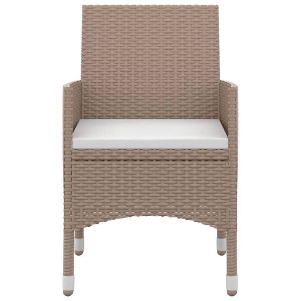 Градински комплект с възглавници 5 части полиратан и стъкло