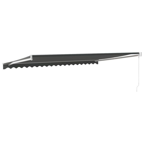 Прибираща се тента антрацит 5x3 м плат и алуминий