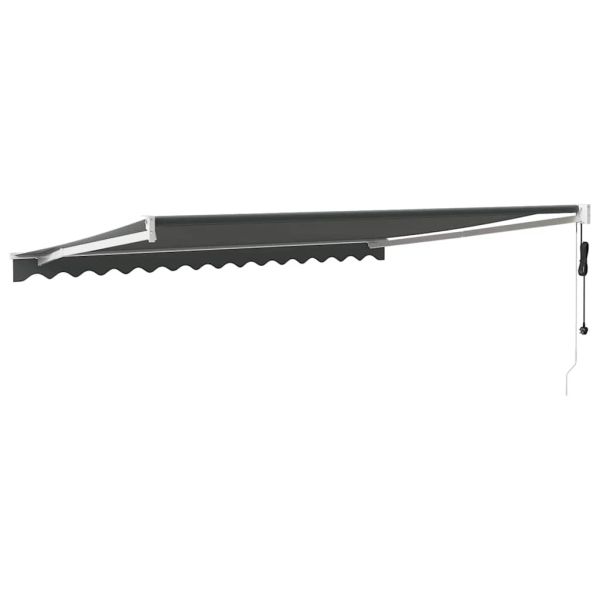 Автоматично прибираща се тента, антрацит, 5x3 м