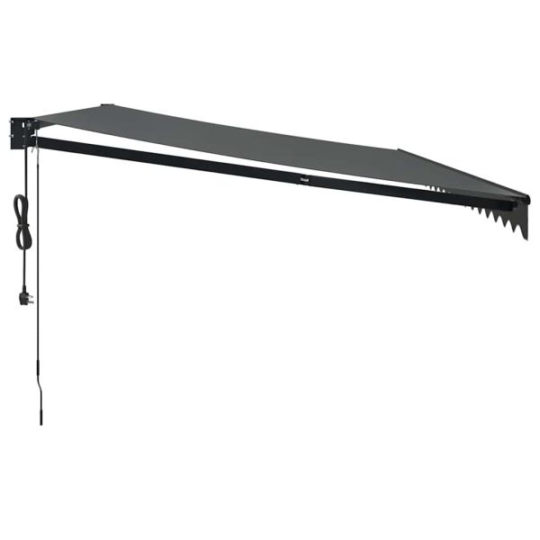 Автоматично прибираща се тента, антрацит, 5x3 м