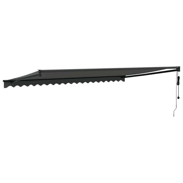 Автоматично прибираща се тента, антрацит, 5x3 м