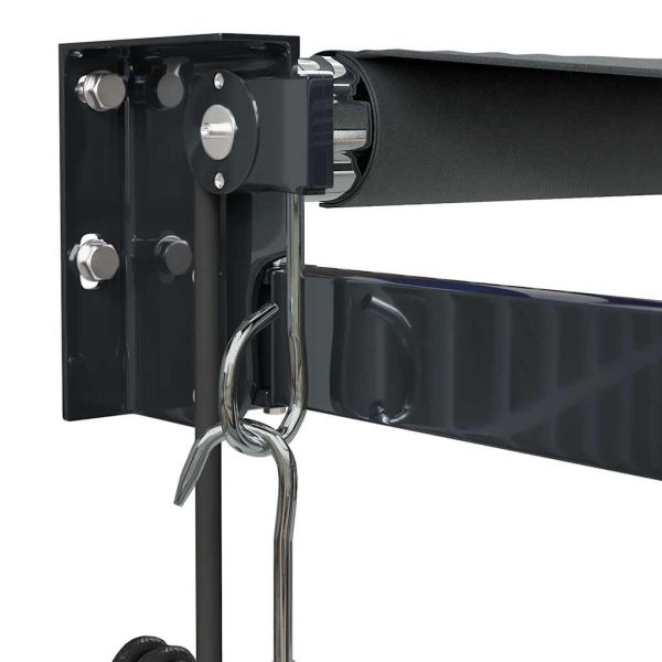 Автоматично прибираща се тента, антрацит, 5x3 м