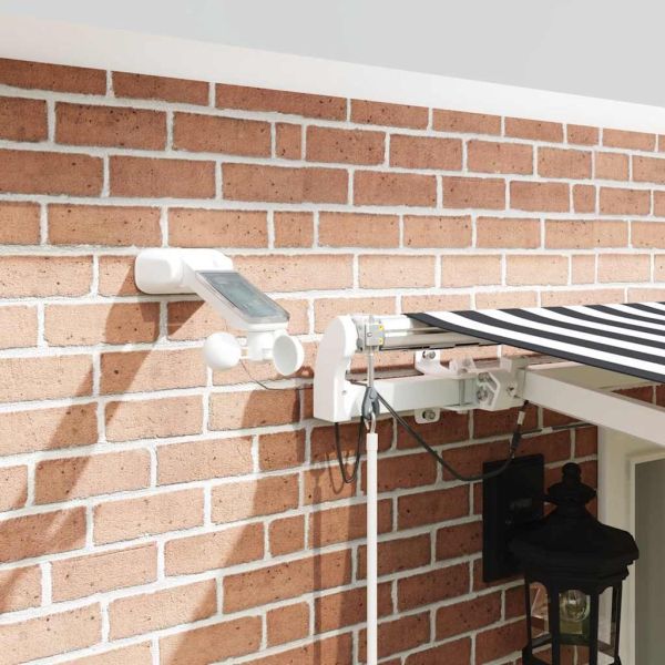 Автоматично прибираща се тента с LED антрацит и бял 500x300 см