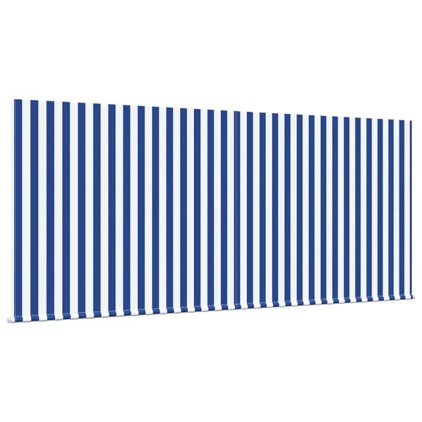 Сгъваем навес Синьо и бяло 300 x 200 cm Полиестер и алуминий