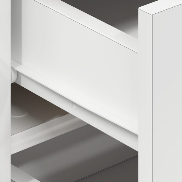 Служебен шкаф с чекмедже Бяло 120 x 36 x 69 см Инженерно дърво