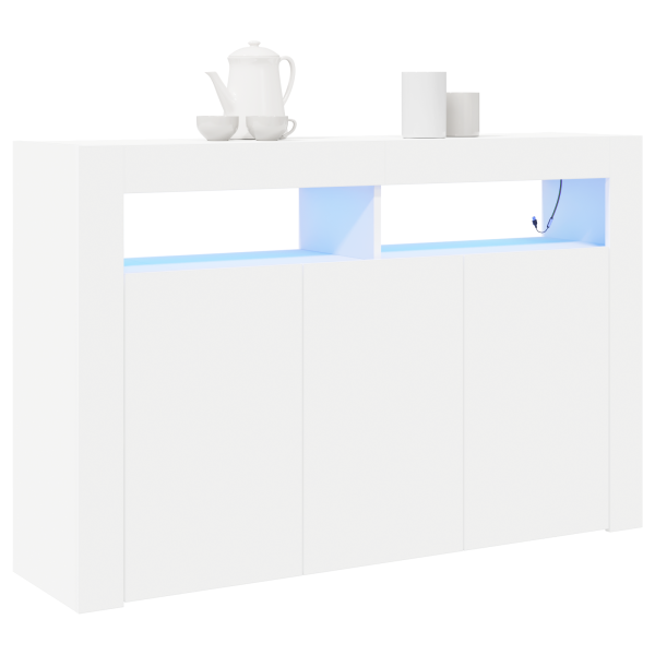 Служебен шкаф Бяло 116 x 30 x 75 см Инженерно дърво