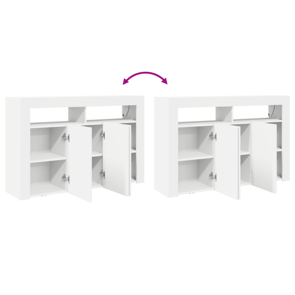 Служебен шкаф Бяло 116 x 30 x 75 см Инженерно дърво