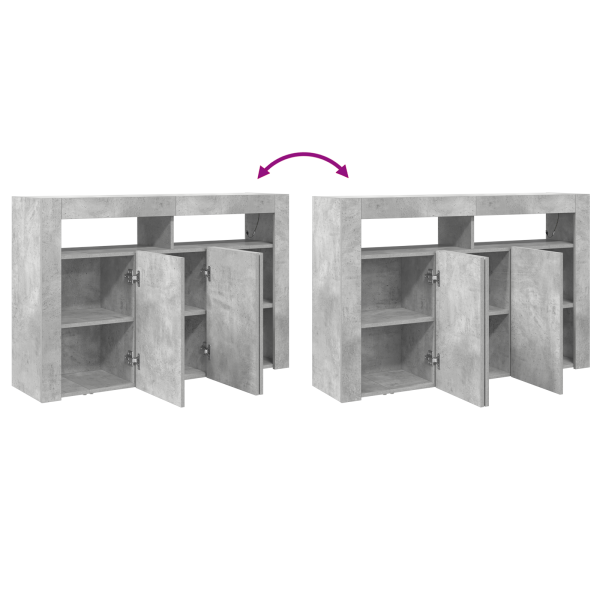 Служебен шкаф Циментено сиво 116 x 30 x 75 см Инженерно дърво