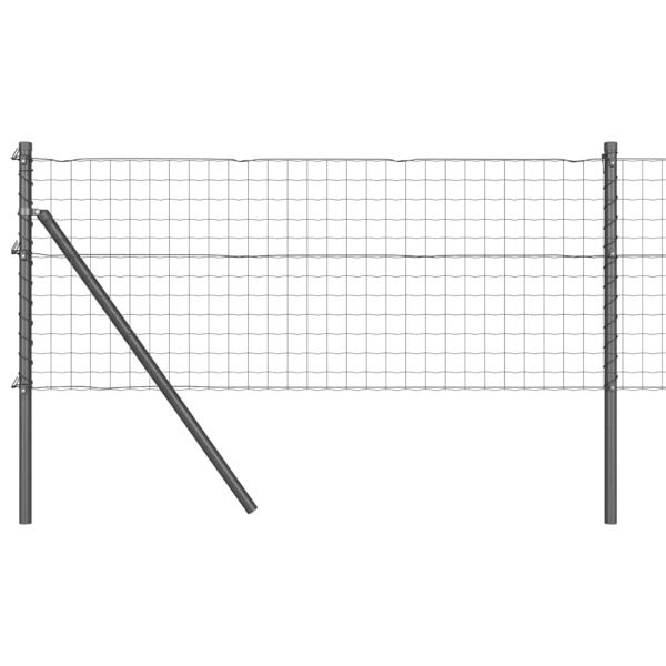 Ограда с пост Сив 0,4 x 10 м Стомана и PVC