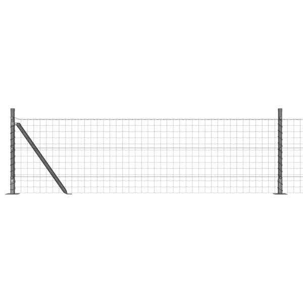 Ограда с пост Сив 0,4 x 10 м Стомана и PVC