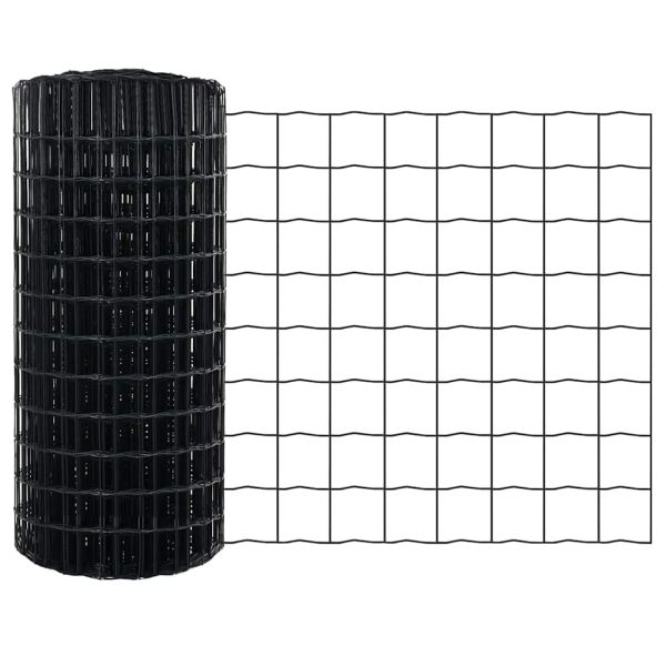 Ограда с пост Сив 0,4 x 10 м Стомана и PVC