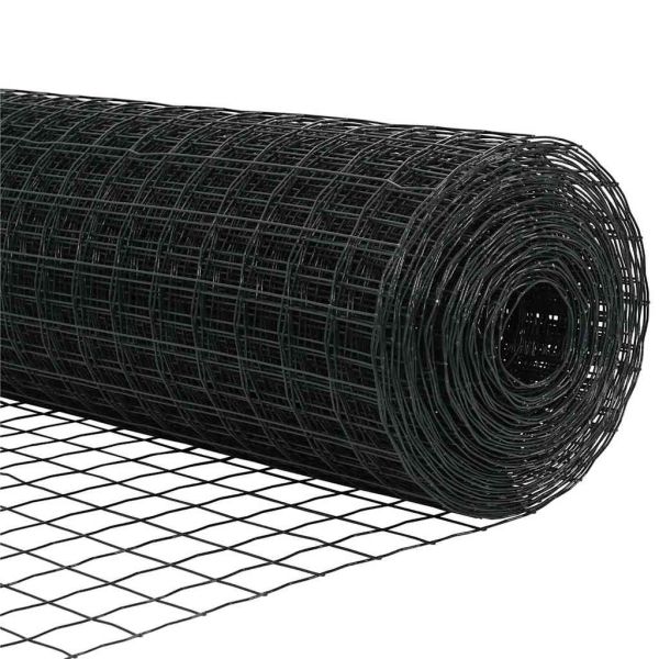 Ограда с пост Сив 0,4 x 10 м Стомана и PVC