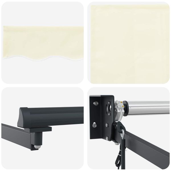 Електрически разтегателен навес Кремав и антрацит 3 x 2 m