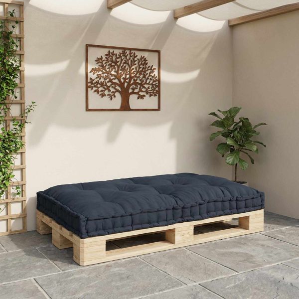 Кушон за палетен диван Антрацит 120 x 80 x 12 cm Текстил