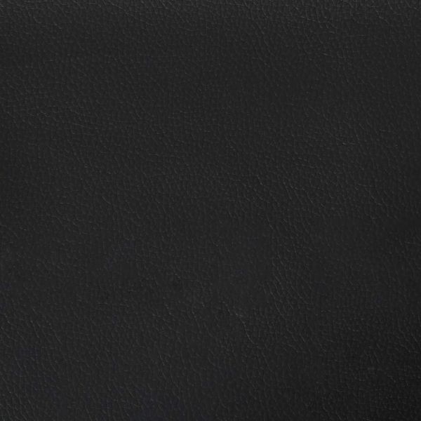 Двуместен диван, черен, 160x81x84 см, изкуствена кожа