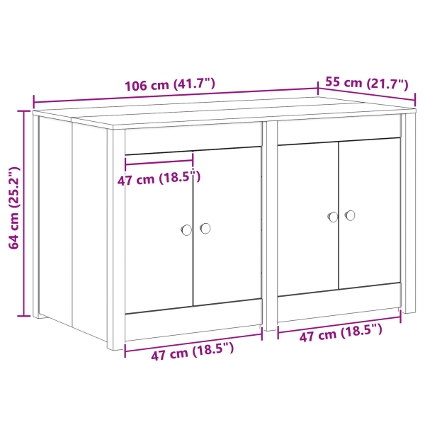 Кухненски шкаф с рафт с врата MEPPEL Кафяв дъб 106 x 55 x 64 cm