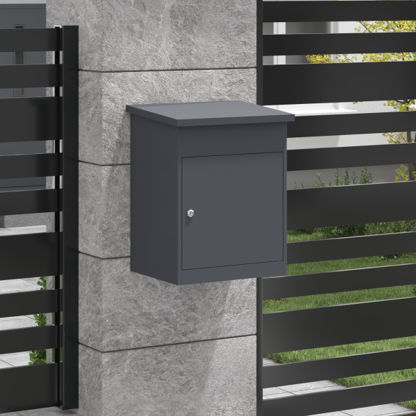 Пощенска кутия за пратки Антрацит 47.5 x 38 x 59 см Стомана