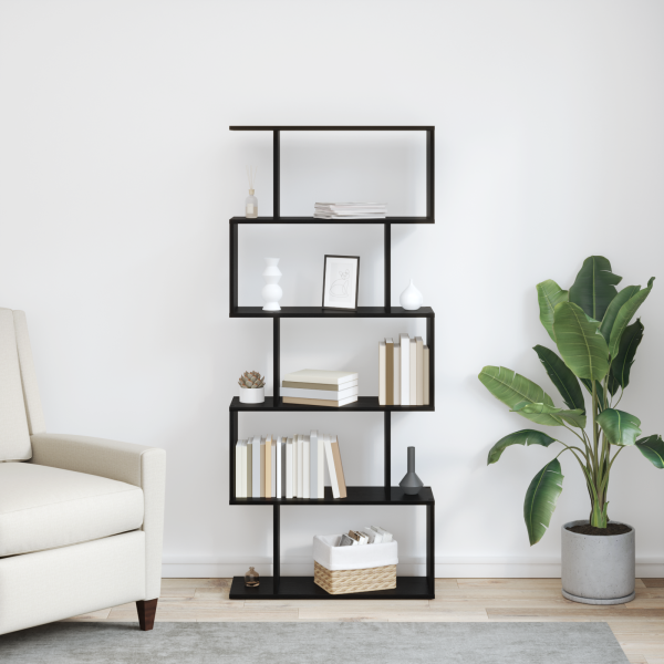 Шкаф за книги Черния дъб 70 x 24 x 161 см Инженерно дърво