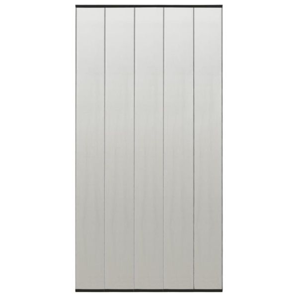Комарник за врата с мрежеста завеса от 5 части черен 120x240 см