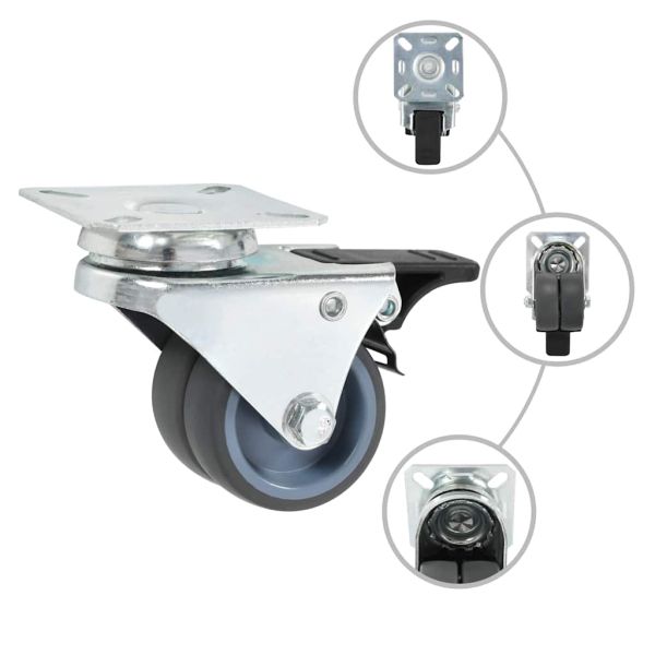 32 бр двойни въртящи се колела, 50 мм