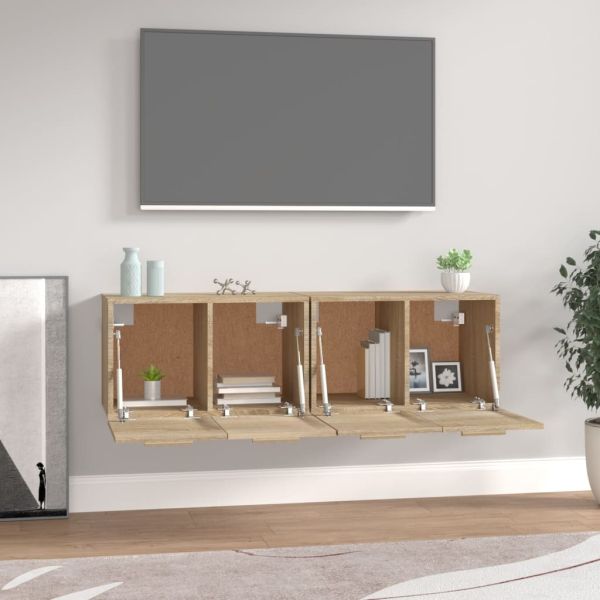 Стенни шкафове 2 бр сонома дъб 60x36,5x35 см инженерно дърво