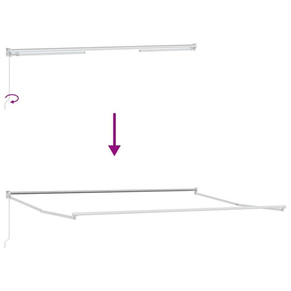 Ръчно прибираща се тента, бордо, 500x300 см