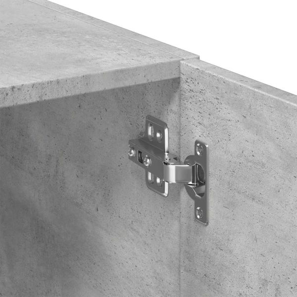 Тесен шкаф, бетонно сив, 50x42,5x225 см, инженерно дърво