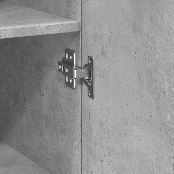 Тесен шкаф, бетонно сив, 50x42,5x225 см, инженерно дърво