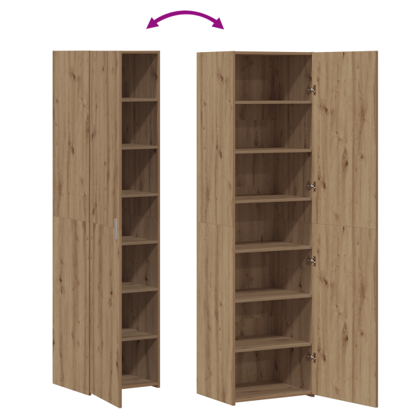 Висок шкаф 2 pcs Дъб 50 x 42,5 x 185 см