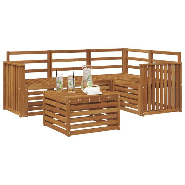 Комплект дивани за открито 5 pcs Естествен