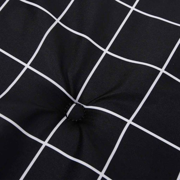 Възглавници за градински столове 6 бр черно каре 40x40x4см плат