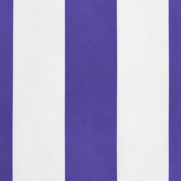 Резервно платнище за волан за тенти, синьо-бели ленти, 6 м