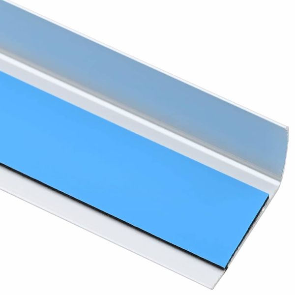 Профили за ръбове на стълби 10 pcs Сребрист 67 x 3 x 2 см