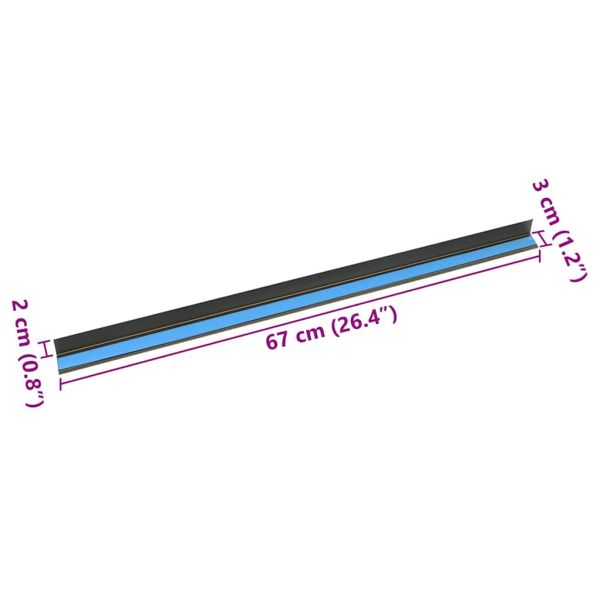 Профили за ръбове на стълби 30 pcs Шампанско 67 x 3 x 2 см