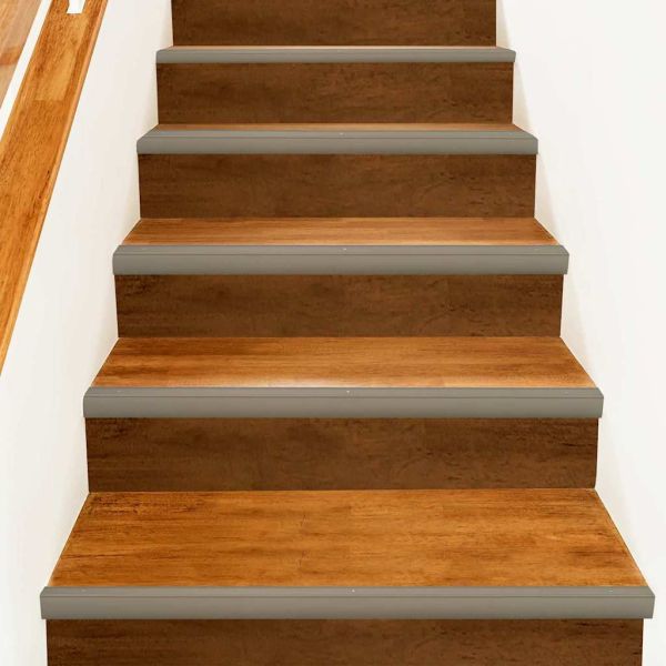 Профили за ръбове на стълби 10 pcs Шампанско 67 x 3 x 2 см