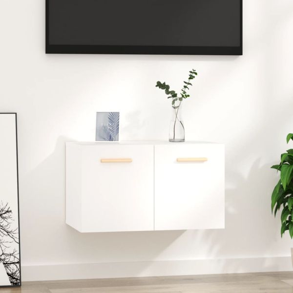 Стенен шкаф, бял, 60x36,5x35 см, инженерно дърво