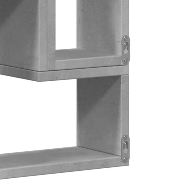 Стенен рафт, бетонно сив, 96x12x64 см, инженерно дърво