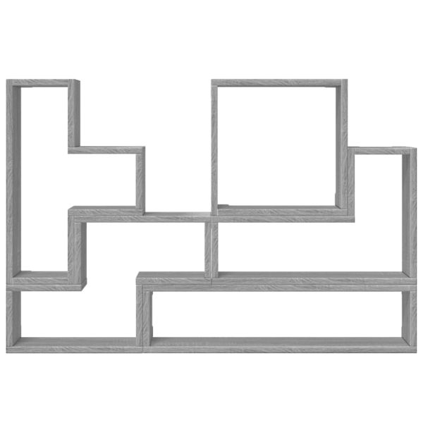 Стенен рафт, сив сонома, 96x12x64 см, инженерно дърво