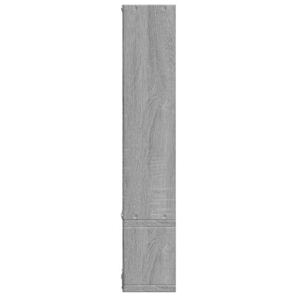Стенен рафт, сив сонома, 96x12x64 см, инженерно дърво