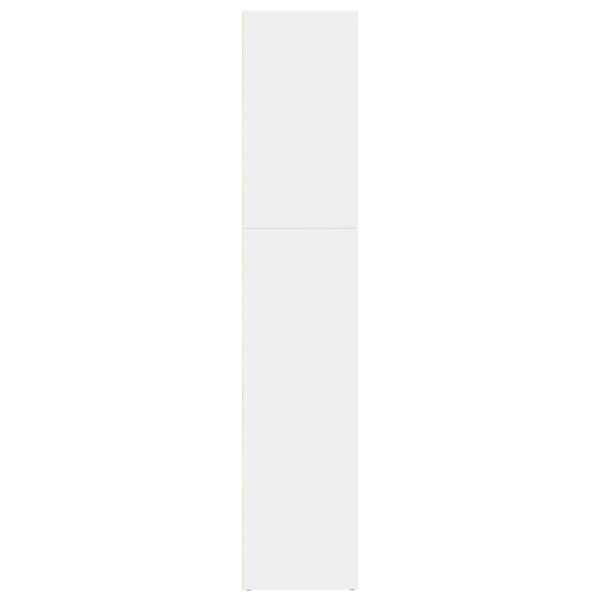 Библиотека, бяла, 80x30x152 см, инженерно дърво