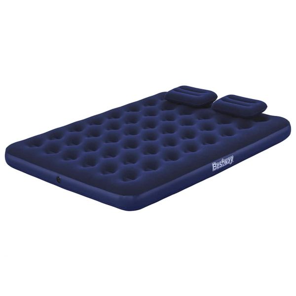 Bestway Надуваем матрак с възглавница и помпа, 203x152x22 см, 67374