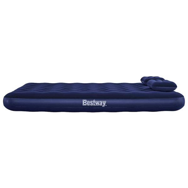 Bestway Надуваем матрак с възглавница и помпа, 203x152x22 см, 67374