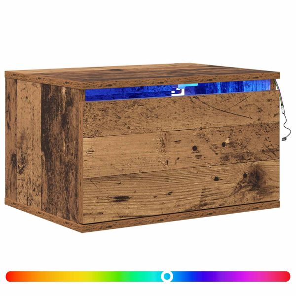 Стенен шкаф за нощно шкафче Старо дърво 50 x 36 x 30 см