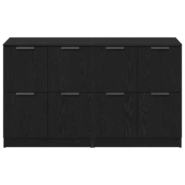 Служебен шкаф 2 pcs Черния дъб 60 x 30 x 70 см Инженерно дърво